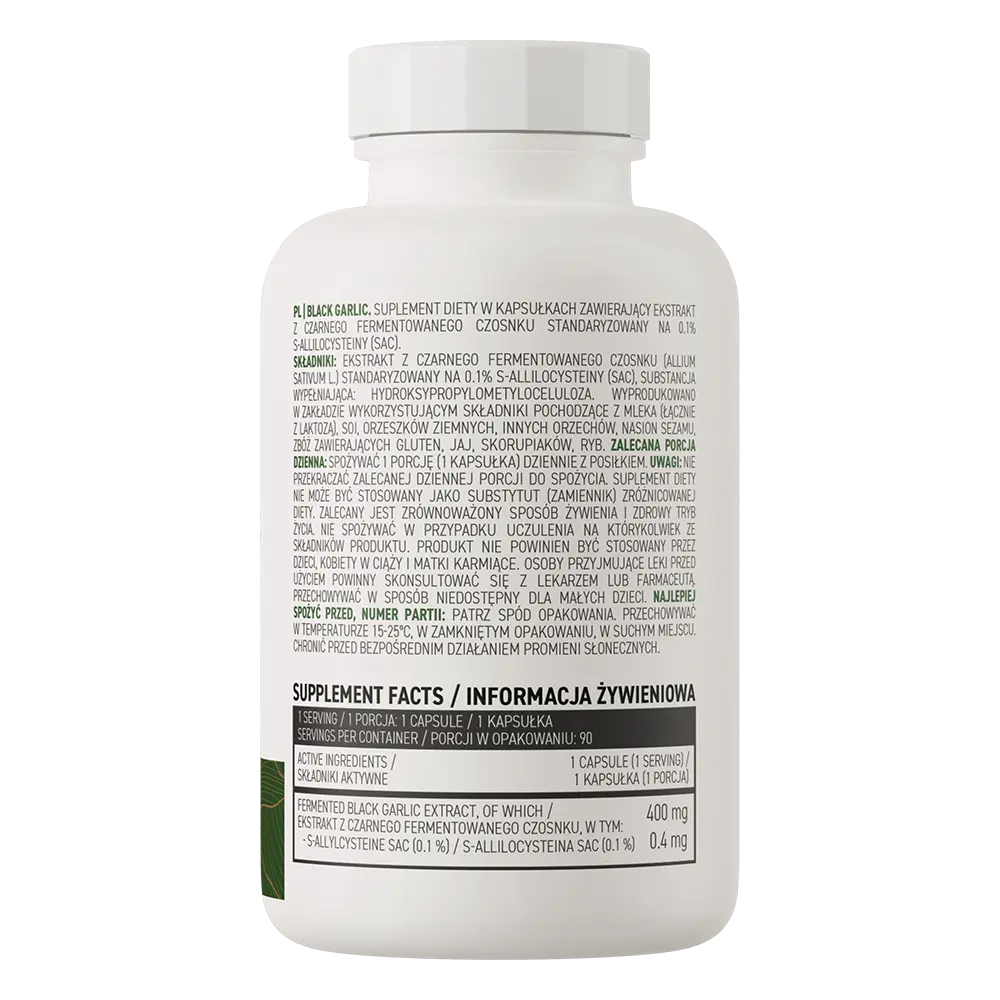 OstroVit Czarny Czosnek VEGE 90 kapsułek OstroVit