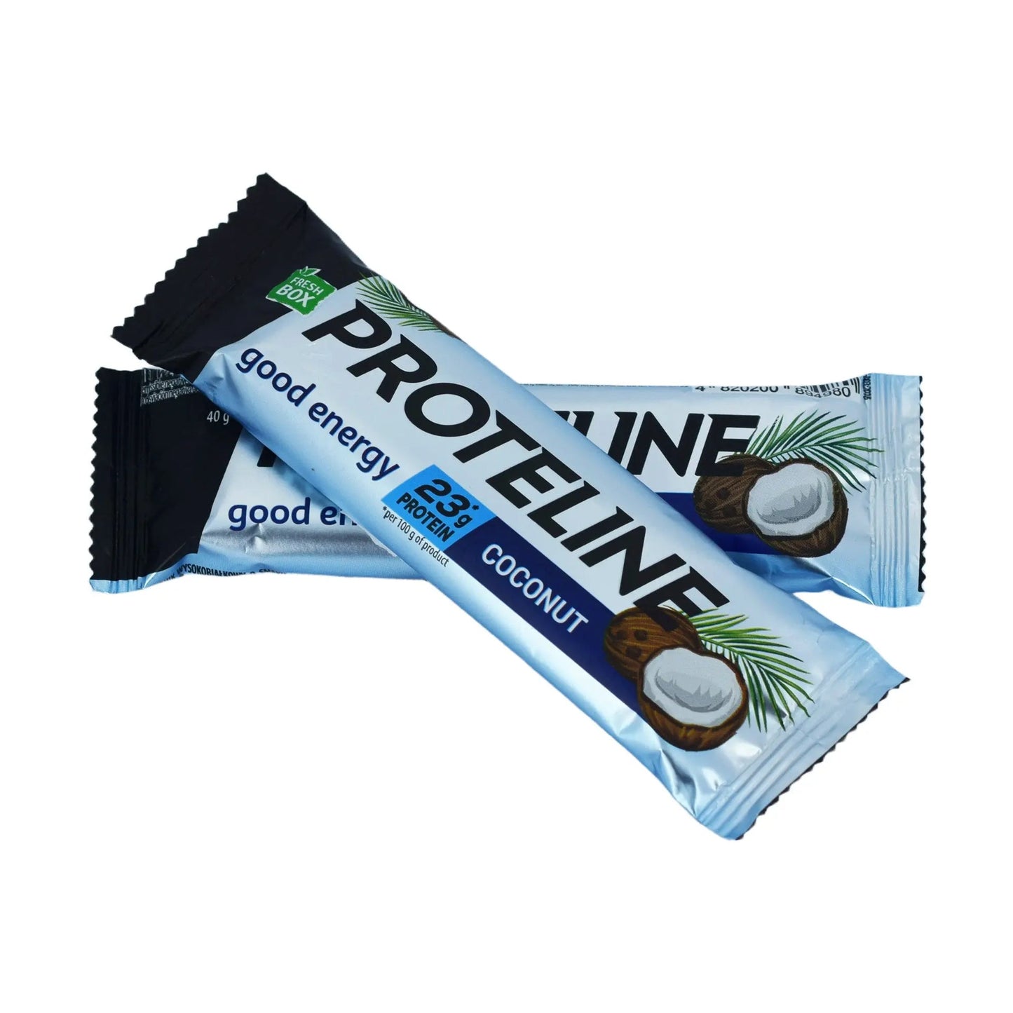 PROTELINE - Baton proteinowy z kokosem oblany polewą cukierniczą (40g) PROTELINE