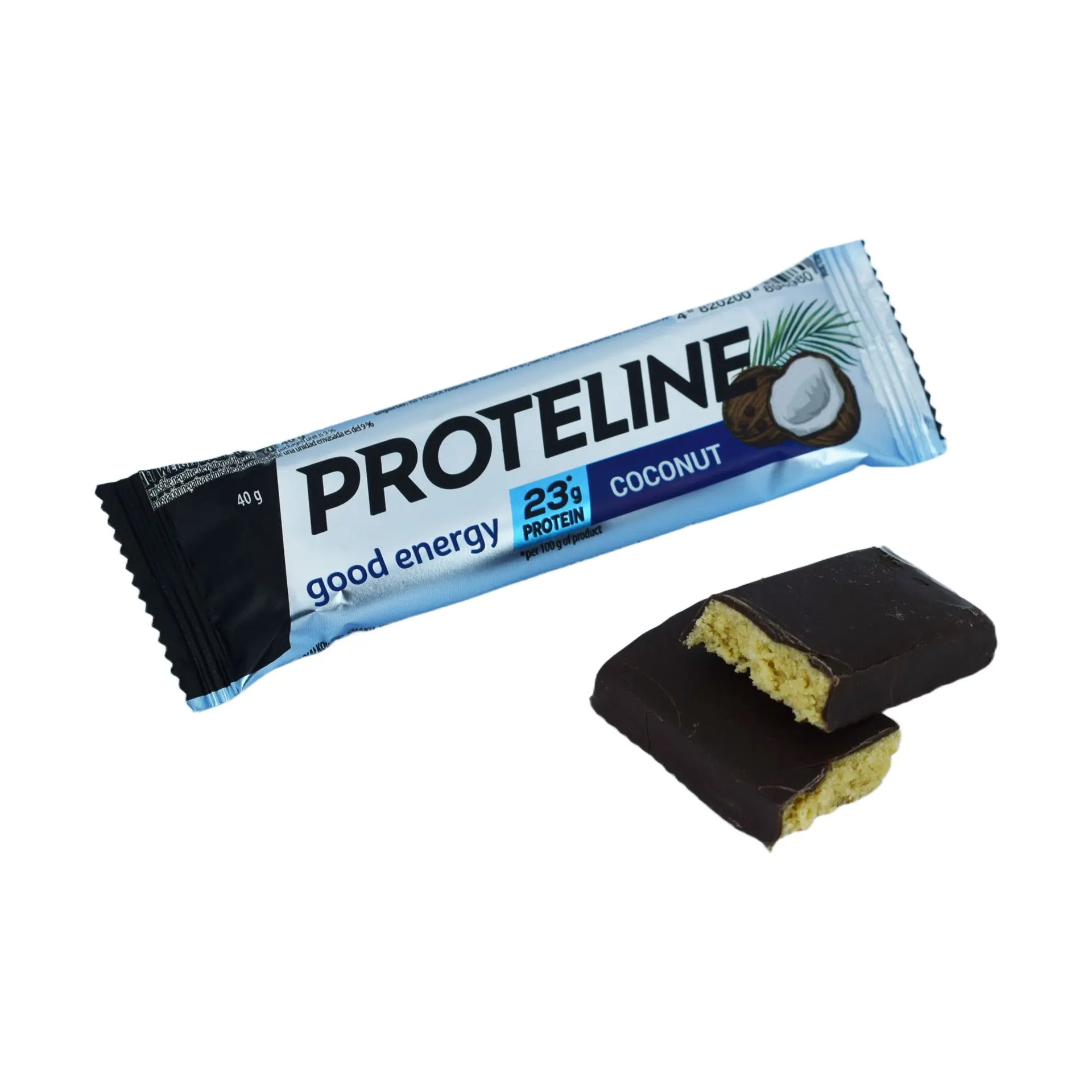PROTELINE - Baton proteinowy z kokosem w polewie cukierniczej (40g) PROTELINE