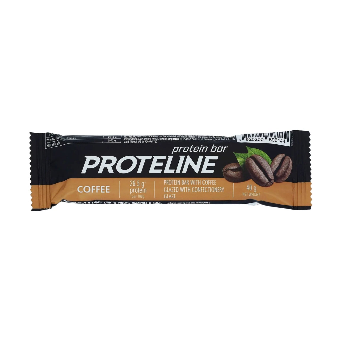 PROTELINE - Baton proteinowy z kawą, oblany polewą cukierniczą (40g) PROTELINE