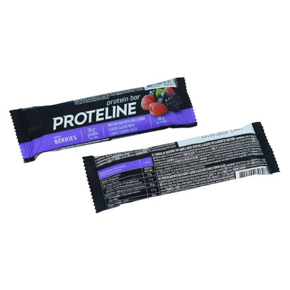PROTELINE - Baton proteinowy o smaku owoców leśnych, oblany polewą cukierniczą (40 g) PROTELINE