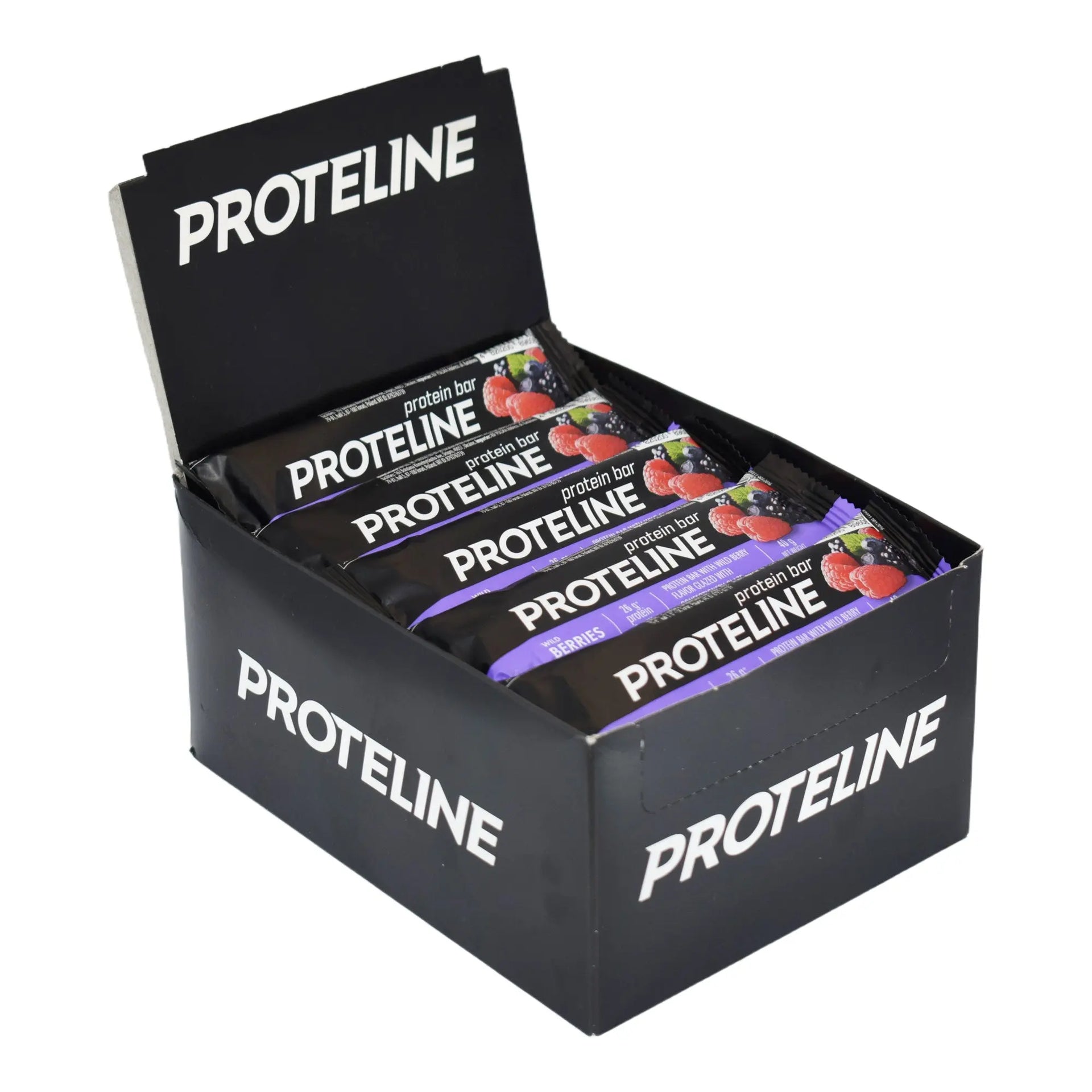 PROTELINE - Baton proteinowy o smaku leśnych owoców oblany polewą cukierniczą (40g) PROTELINE