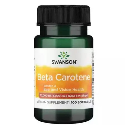 SWANSON BETA CAROTENE 10000 IU (3000 MCG) 100 KAPSUŁEK SWANSON