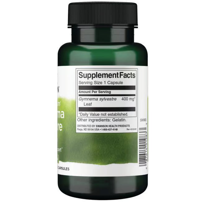 SWANSON GYMNEMA SYLVESTRE LEAF 400 MG 100 kapsułek gogetfit.pl