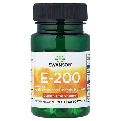 SWANSON WITAMINA E 200IU 60 kapsułek SWANSON