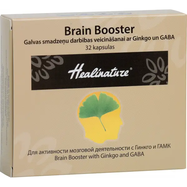 Unifarma Herbals Healinature Brain Booster z Ginkgo i GABA 32 kapsułki Unifarma Herbals