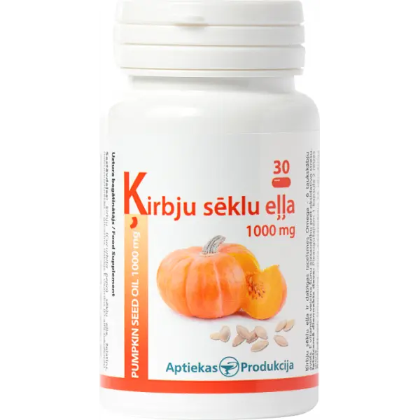 Unifarma Herbals Olej z pestek dyni 1000 mg 30 kapsułek Unifarma Herbals